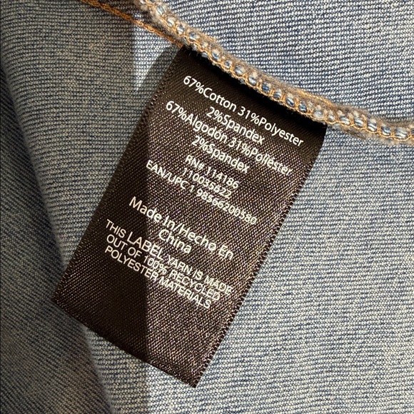 Frye Denim Mini Dress Size XS Button Front EUC Western - Picture 9 of 10